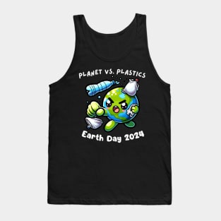 Earth Day 2024 Planet VS Plastics Men Women Kids Cute Tank Top